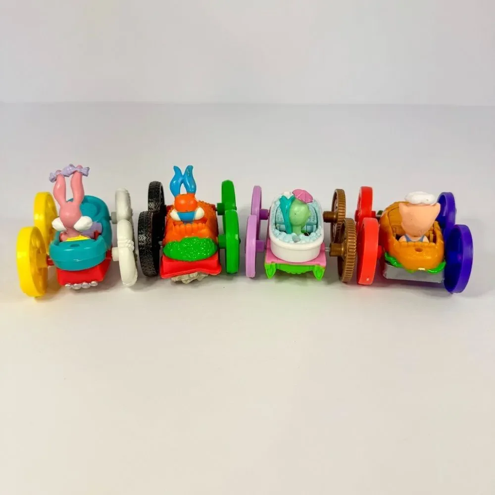 1990 McDonalds Complete Set 4 Tiny Toons Flip Cars Happy Meal Toys | 90s Looney